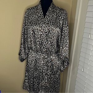 Victoria's Secret Animal Print Satin Robe
